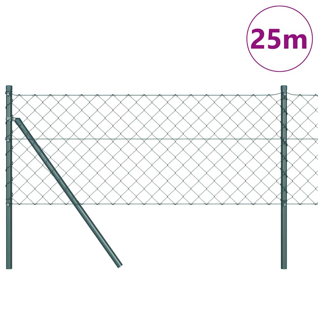 Set de Stâlpi de Gard Verde 0.6 x 25 m Oțel Galvanizat GartenMobel Dekor