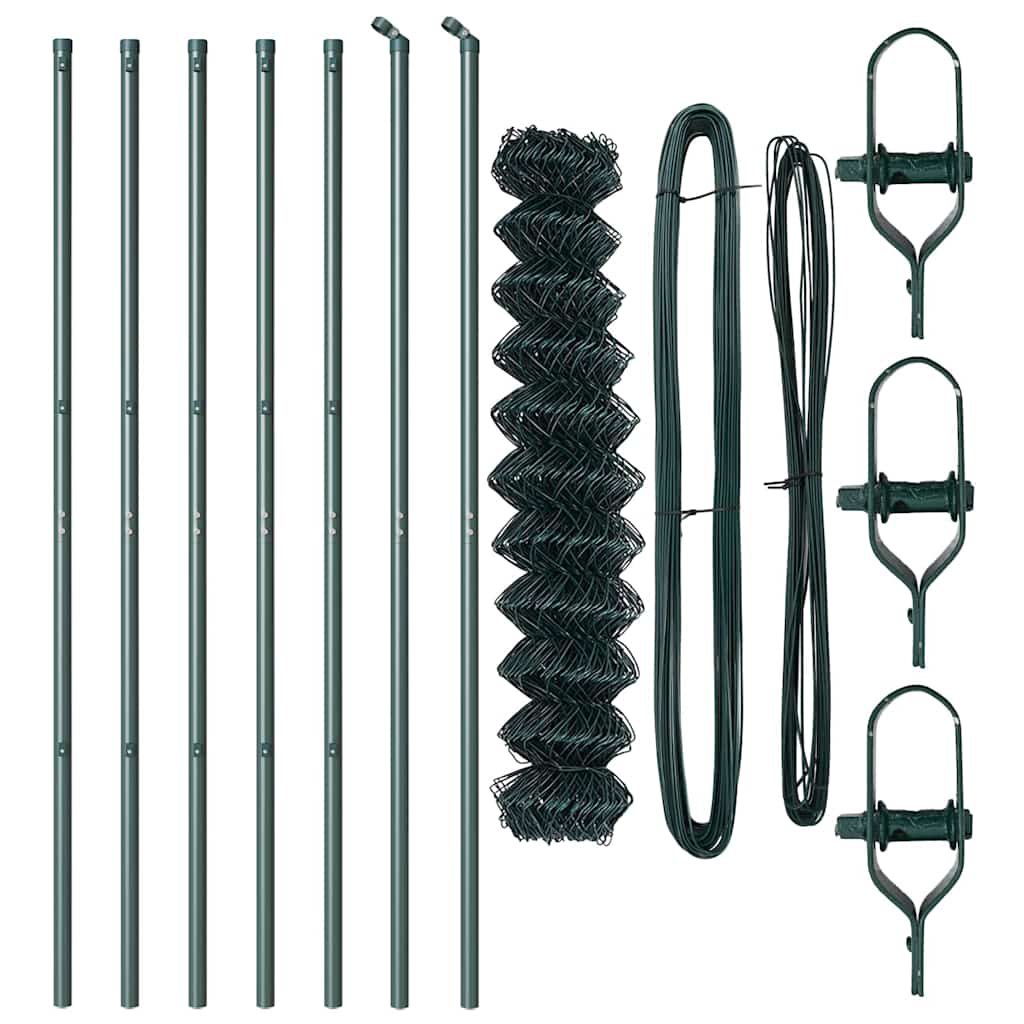 Set de Stâlpi de Gard Verde 1.2 x 10 m Oțel Galvanizat GartenMobel Dekor