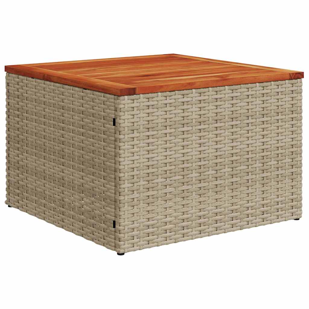 Set canapea de grădină 8 pcs Bej, alb Mare Ratan poli și lemn GartenMobel Dekor
