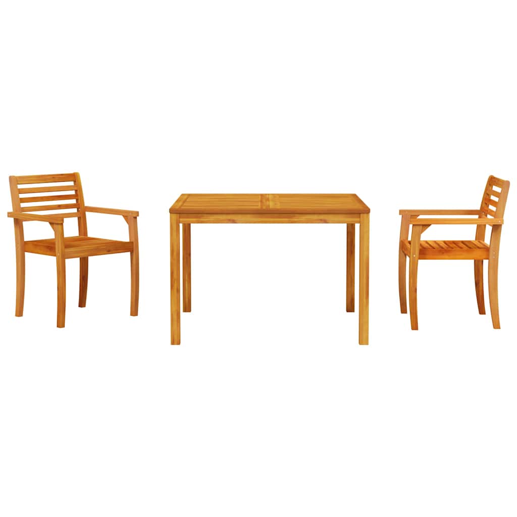 Set Dining Grădină 3 pcs Maro 110 x 110 x 75 cm GartenMobel Dekor
