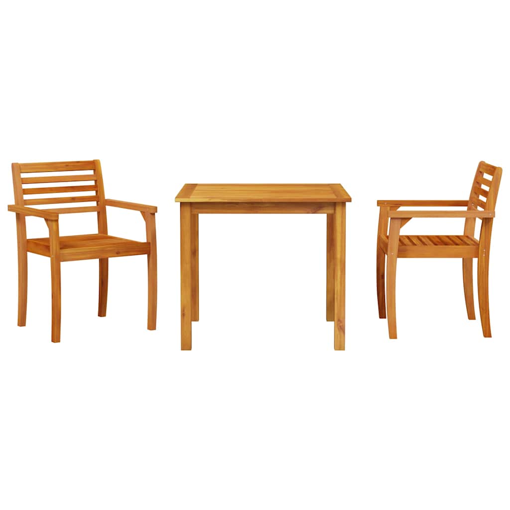 Set de dining pentru grădină 3 pcs Lemn Natural 85 x 85 x 75 cm GartenMobel Dekor