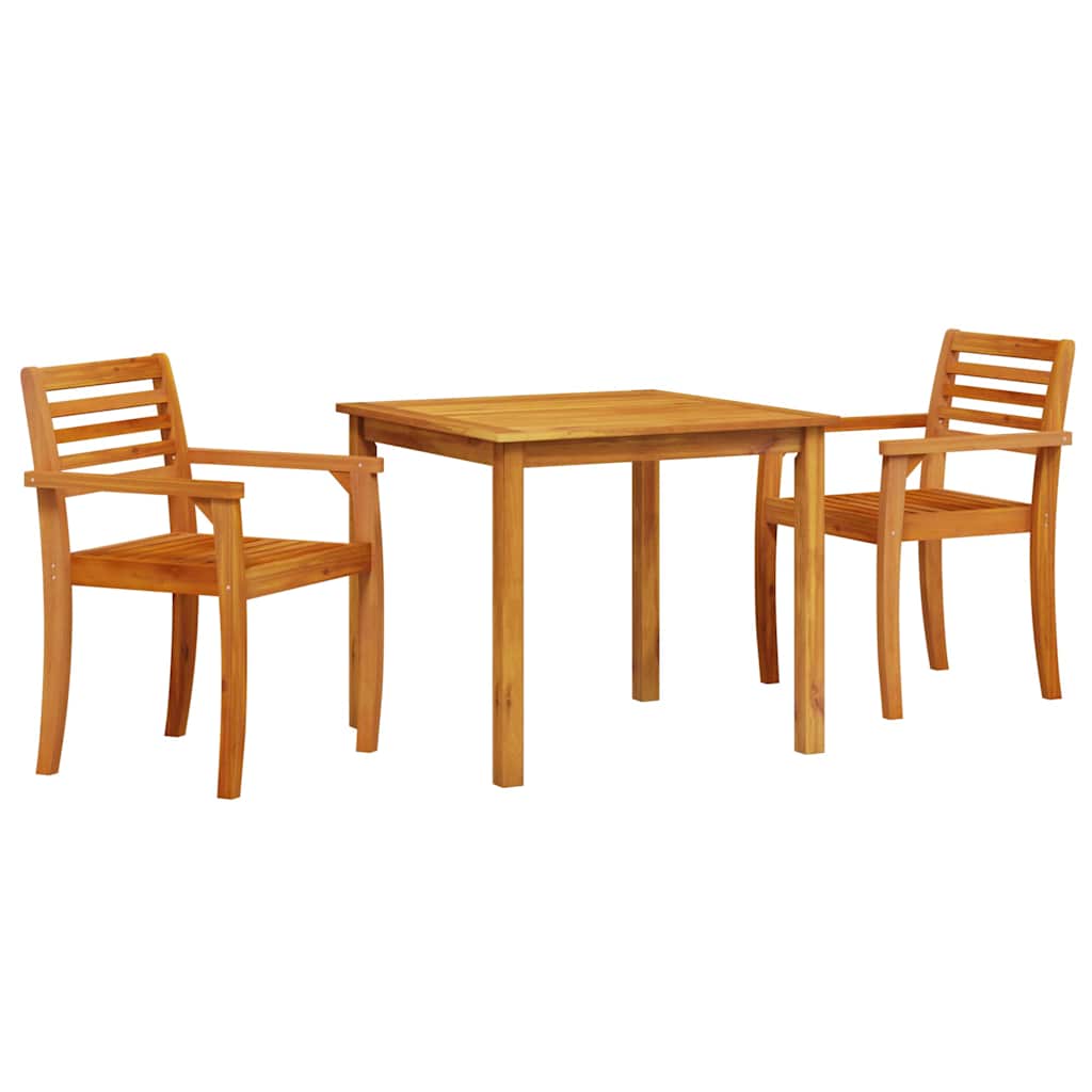 Set de dining pentru grădină 3 pcs Lemn Natural 85 x 85 x 75 cm GartenMobel Dekor