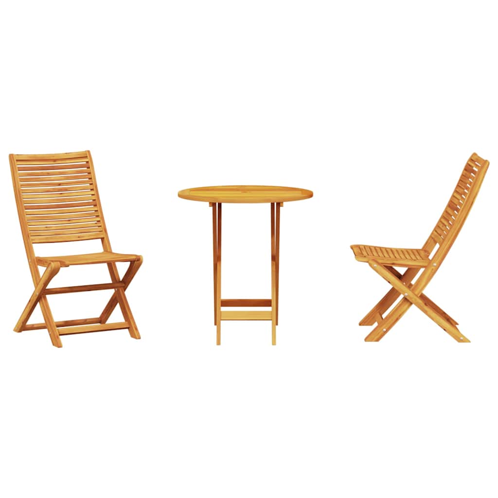 Set de mobilă de exterior 3 pcs Lemn Natural 70 x 70 x 75 cm GartenMobel Dekor