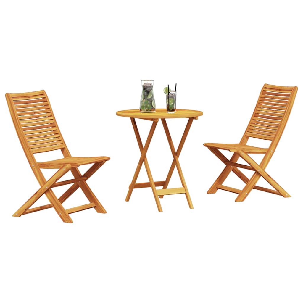 Set de mobilă de exterior 3 pcs Lemn Natural 70 x 70 x 75 cm GartenMobel Dekor