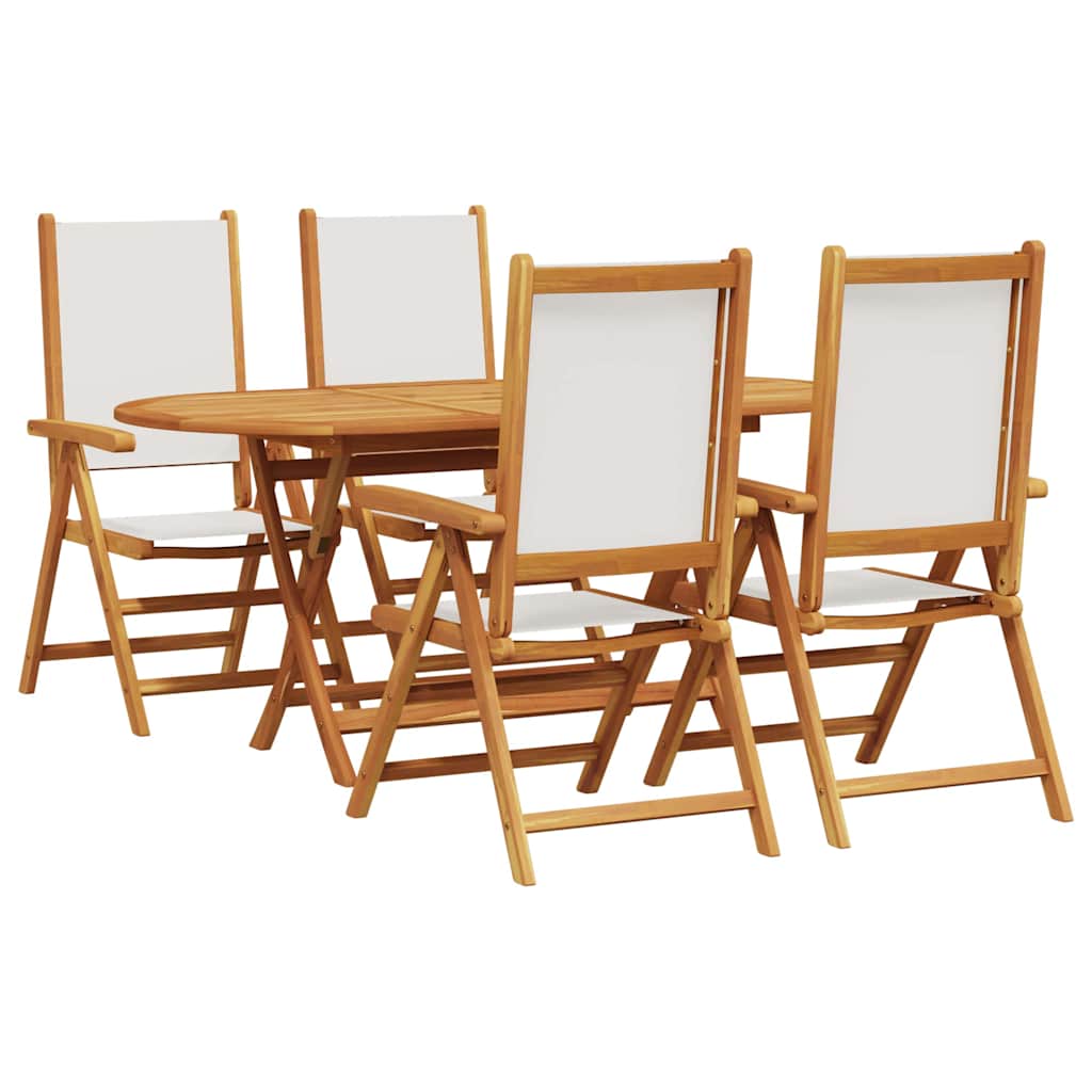 Set de dining pentru grădină Manual 5 pcs Alb crem GartenMobel Dekor