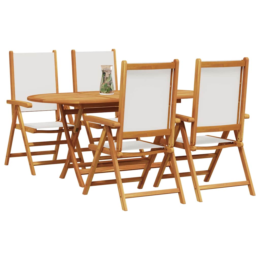 Set de dining pentru grădină Manual 5 pcs Alb crem GartenMobel Dekor