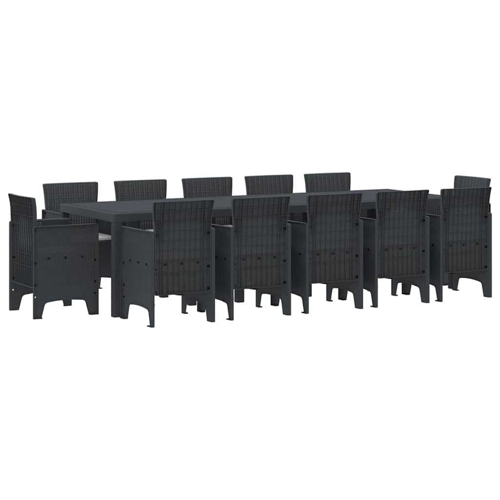 Set de masă de grădină cu perne 13 pcs Antracit și gri deschis GartenMobel Dekor