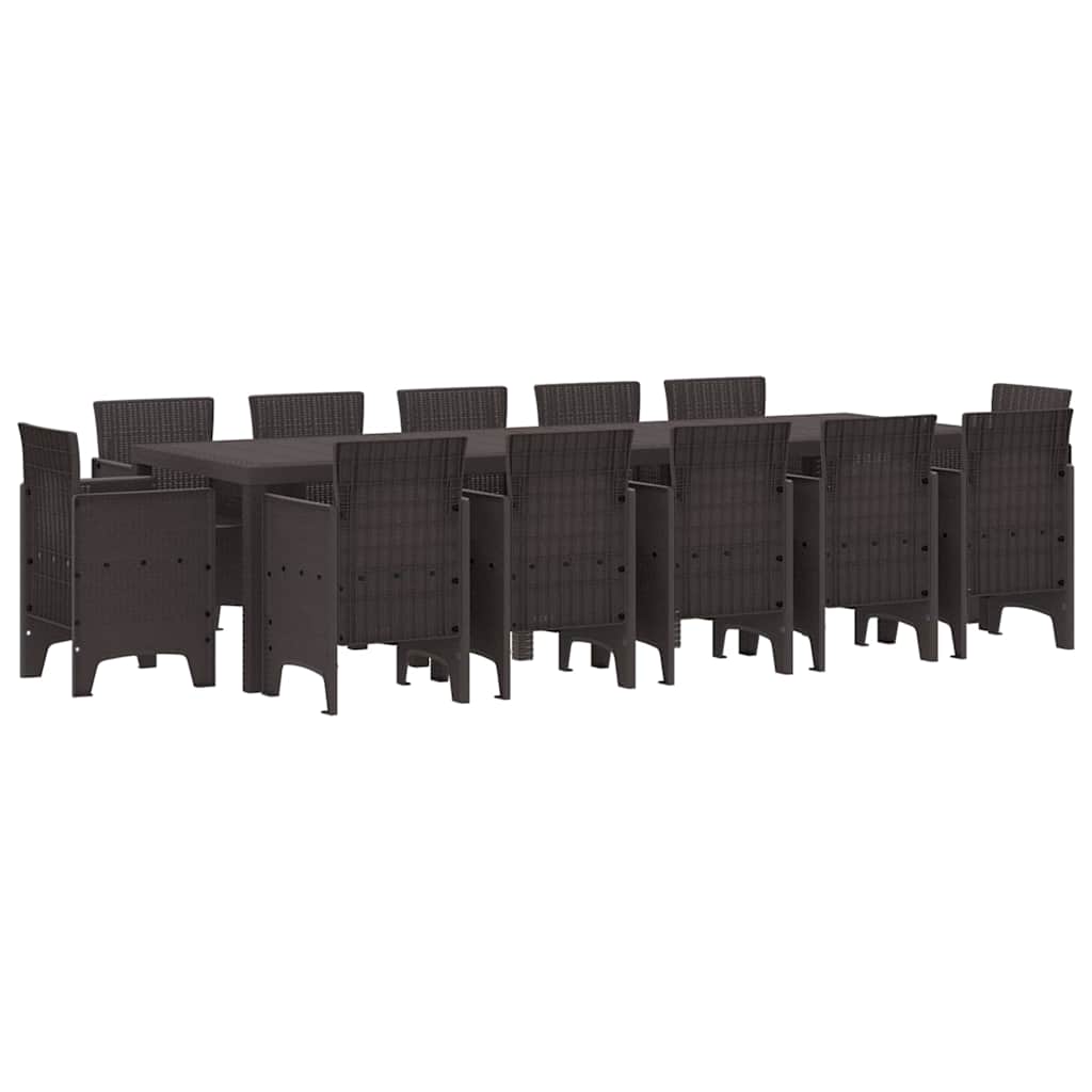 Set de masă pentru grădină 13 pcs Maro 300 x 100 x 73 cm GartenMobel Dekor