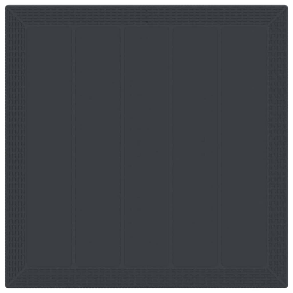 Set Masă Grădină 3 pcs Antracit 100 x 100 x 73 cm Polipropilenă GartenMobel Dekor