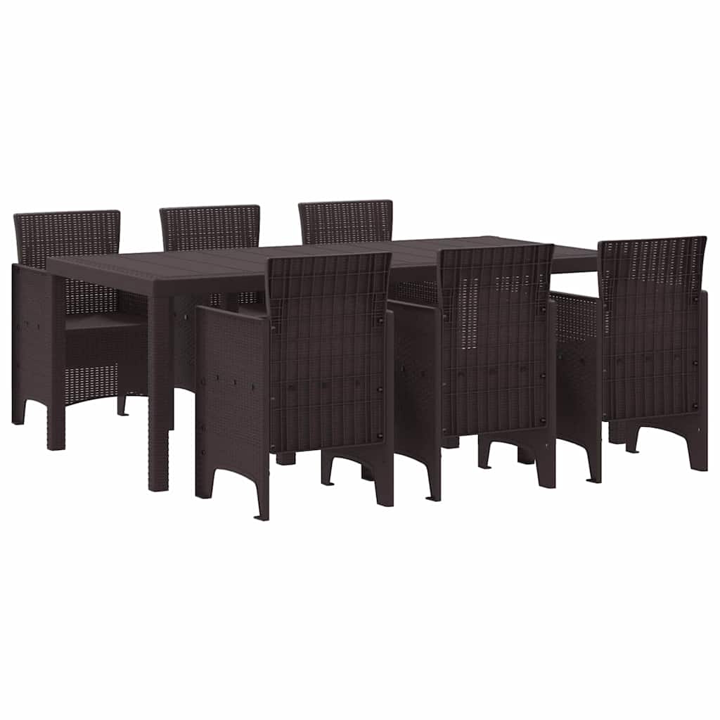 Set de Dining Grădină 7 pcs Maro 200 x 100 x 73 cm GartenMobel Dekor