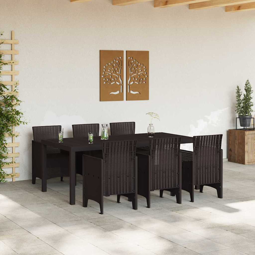 Set de Dining Grădină 7 pcs Maro 200 x 100 x 73 cm GartenMobel Dekor