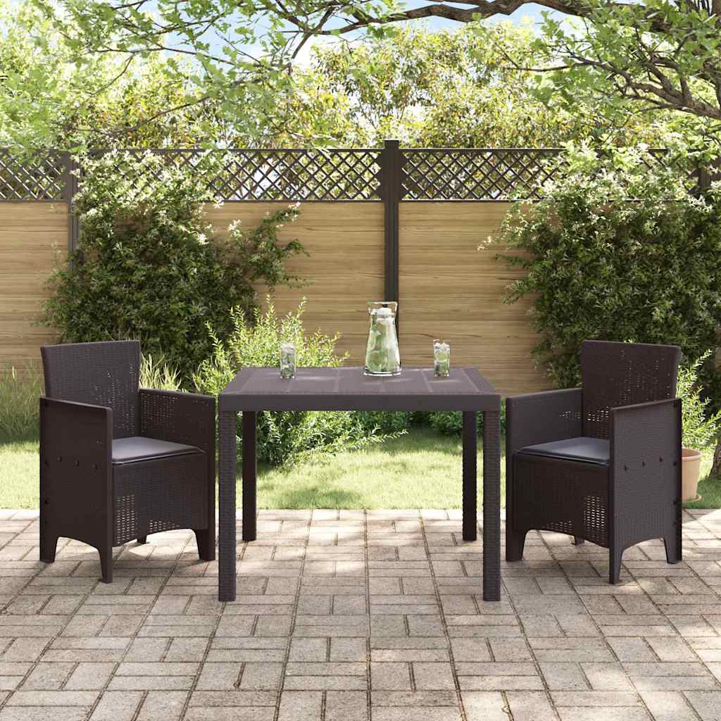 Set de Masă pentru Grădină 3 pcs Maro 100 x 100 x 73 cm GartenMobel Dekor