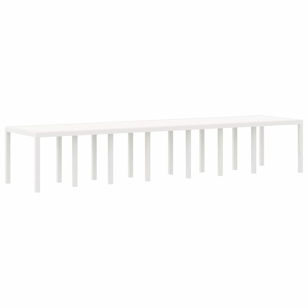 Set de masă pentru grădină 17 pcs Alb 16-Persoane Plastic GartenMobel Dekor