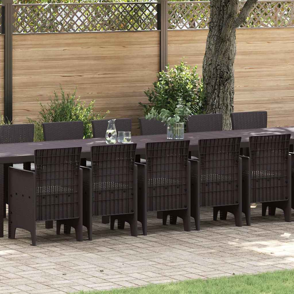 Set mese grădină 17 pcs Maro 16-Persoane Ratan / Metal GartenMobel Dekor