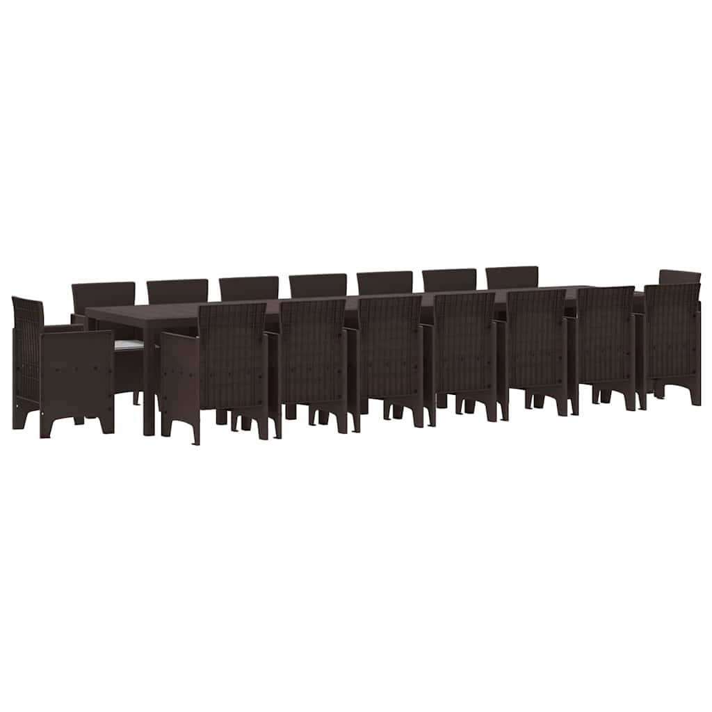 Set mese grădină 17 pcs Maro 16-Persoane Ratan / Metal GartenMobel Dekor