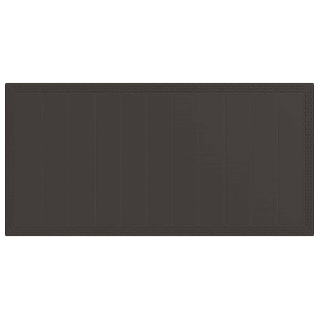 Set mese grădină 7 pcs Maro 200 x 100 x 73 cm Polipropilenă GartenMobel Dekor