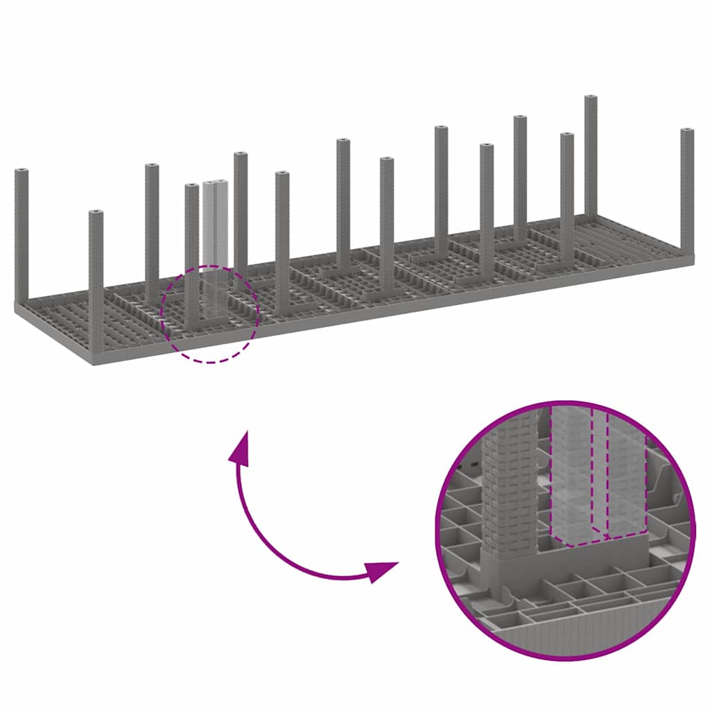 Set mese pentru grădină 15 pcs Gri deschis mare GartenMobel Dekor