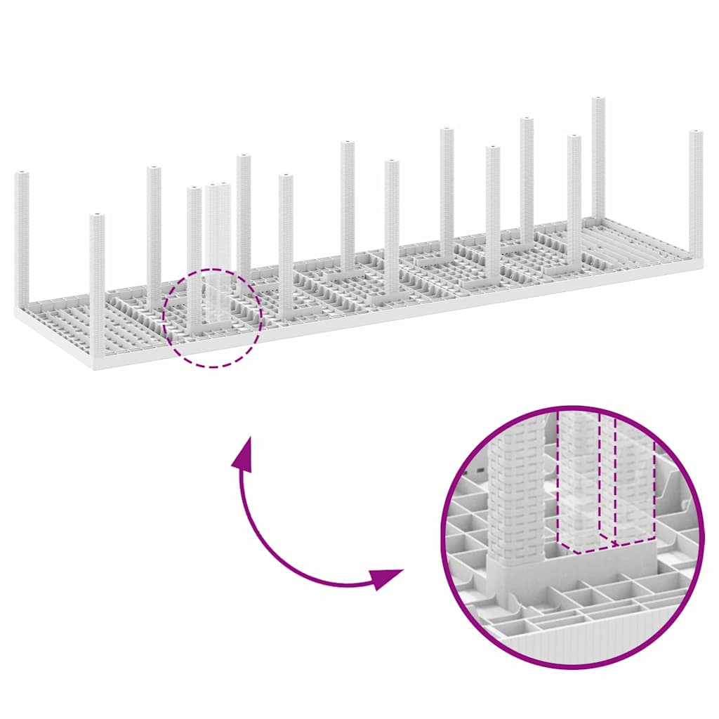 Set Masă Grădină 13 pcs Alb Mari Plastic GartenMobel Dekor