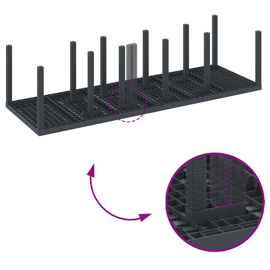 Set de masă pentru grădină 11 pcs Antracit și crem Mare GartenMobel Dekor