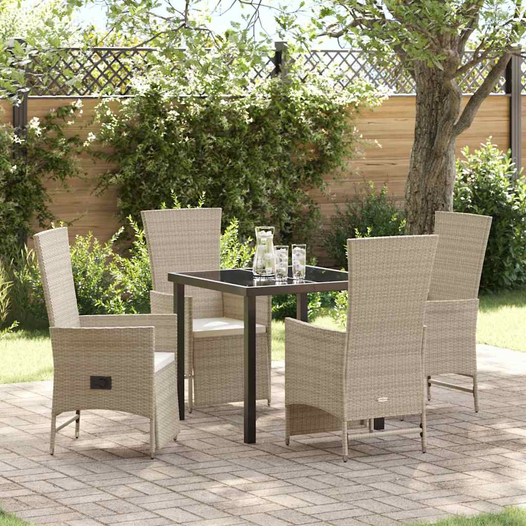 Scaune de Grădină Reclinabile 5 pcs Bej 80 x 80 x 73 cm GartenMobel Dekor