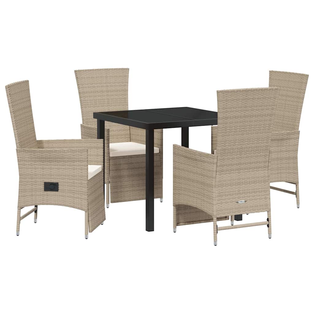Scaune de Grădină Reclinabile 5 pcs Bej 80 x 80 x 73 cm GartenMobel Dekor