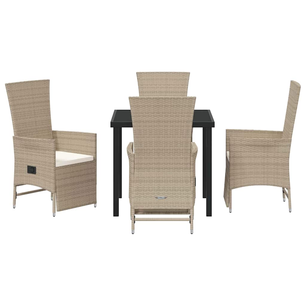 Scaune de Grădină Reclinabile 5 pcs Bej 80 x 80 x 73 cm GartenMobel Dekor