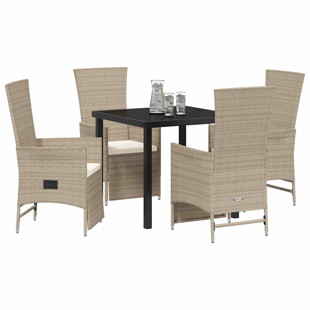 Scaune de Grădină Reclinabile 5 pcs Bej 80 x 80 x 73 cm GartenMobel Dekor