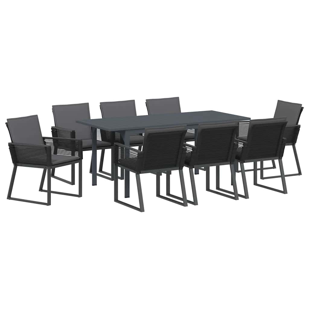 Set de dining pentru grădină cu perne 9 pcs Antracit Mediu GartenMobel Dekor