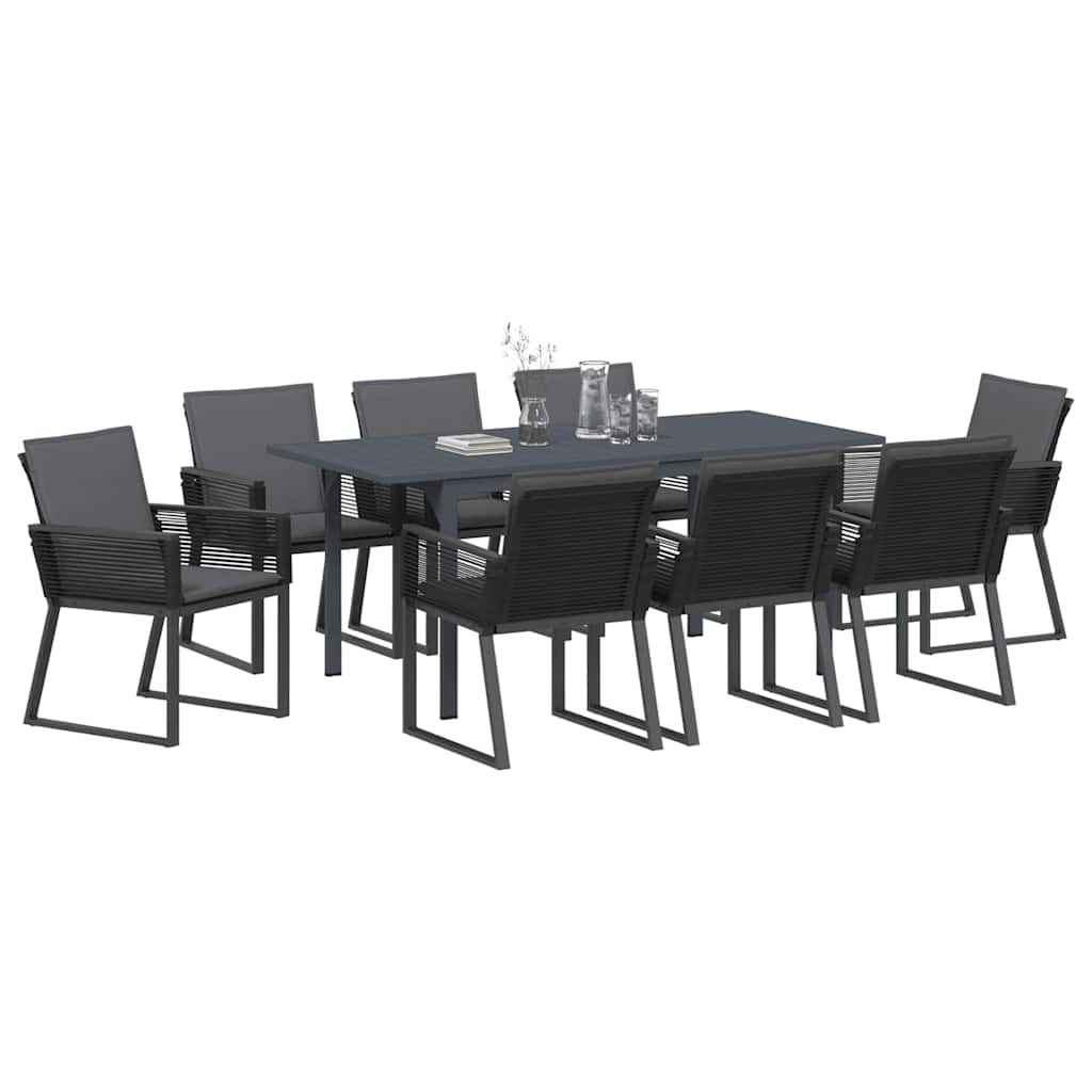 Set de dining pentru grădină cu perne 9 pcs Antracit Mediu GartenMobel Dekor
