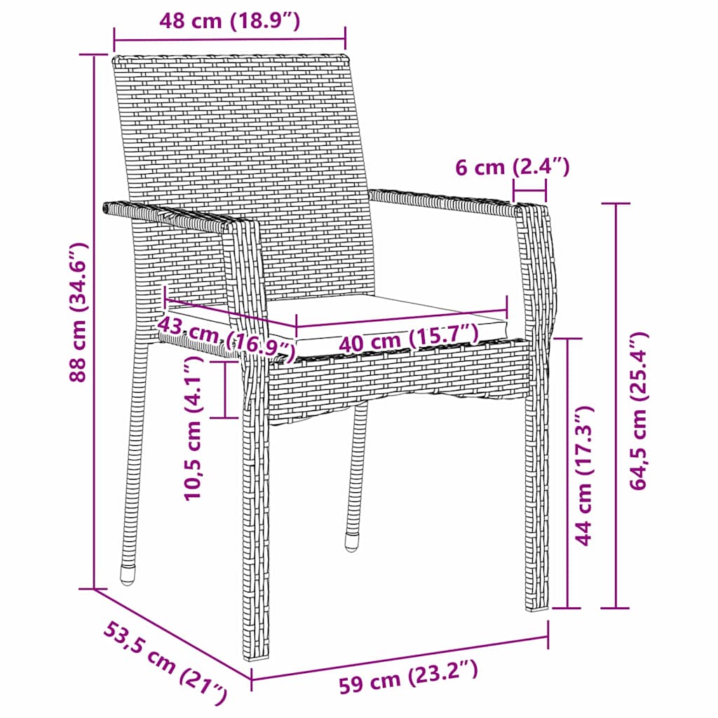 Set de Masă de Grădină 5 pcs Negru 160 x 80 x 73 cm Rattan PE GartenMobel Dekor