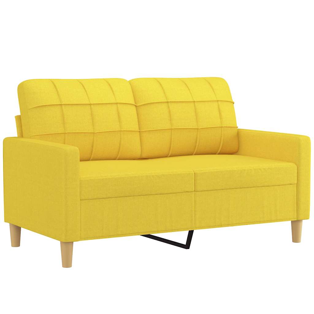 Canapea cu 2 locuri, galben deschis, 120 cm, material textil GartenMobel Dekor