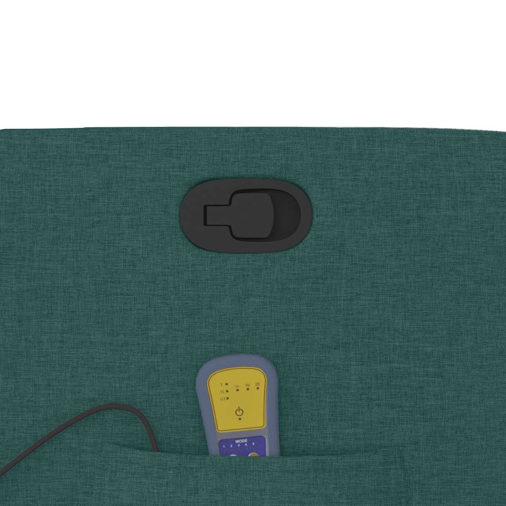 Fotoliu de masaj rabatabil, verde închis, material textil GartenMobel Dekor