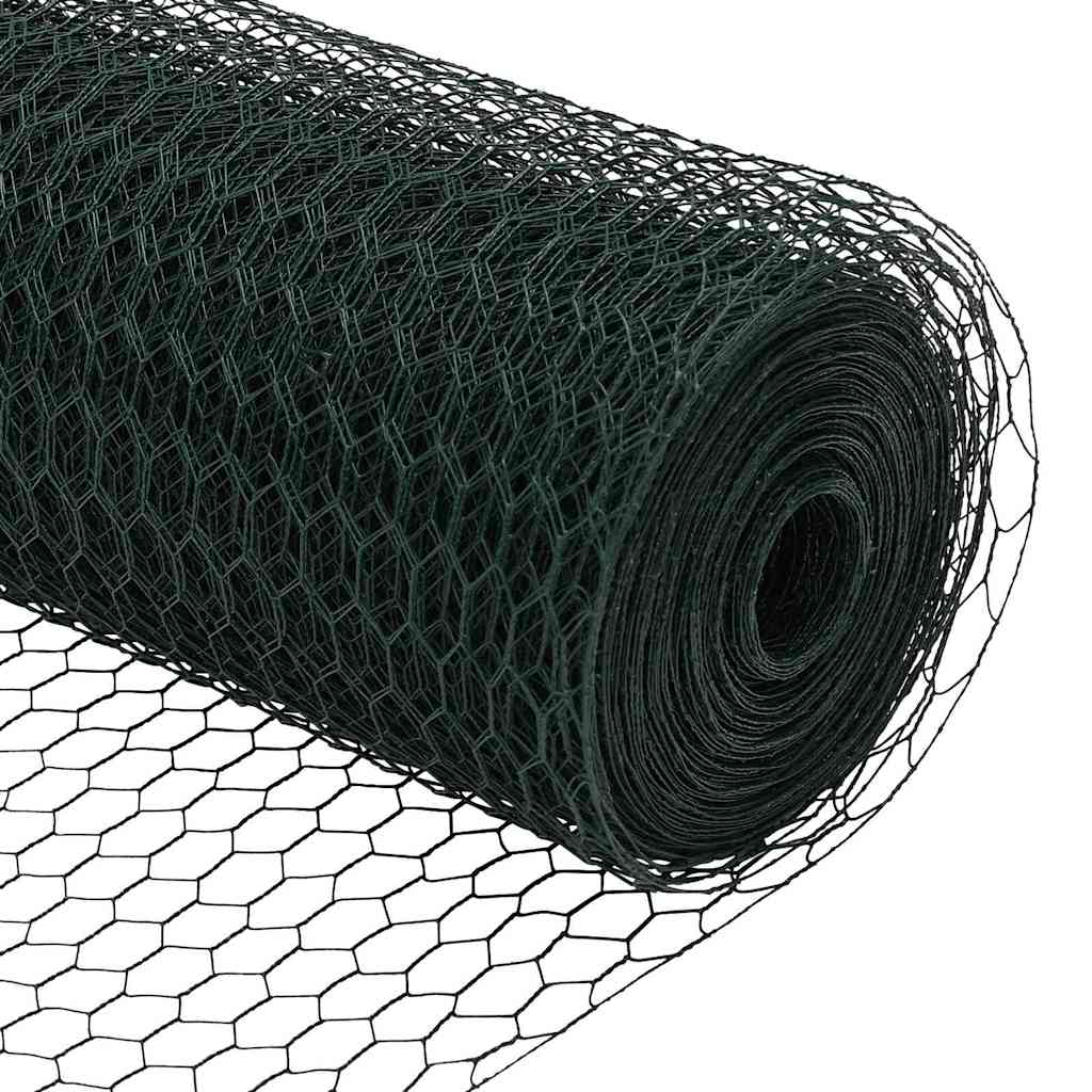 Gard Hexagonal Gri Verde 1.6 x 25 m Oțel GartenMobel Dekor