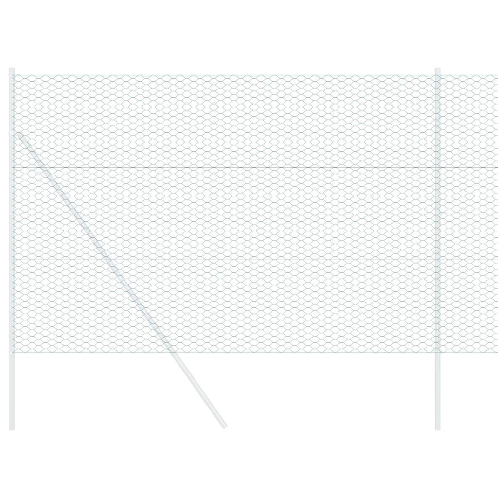 Gard Hexagonal Gri Verde 1.6 x 25 m Oțel GartenMobel Dekor