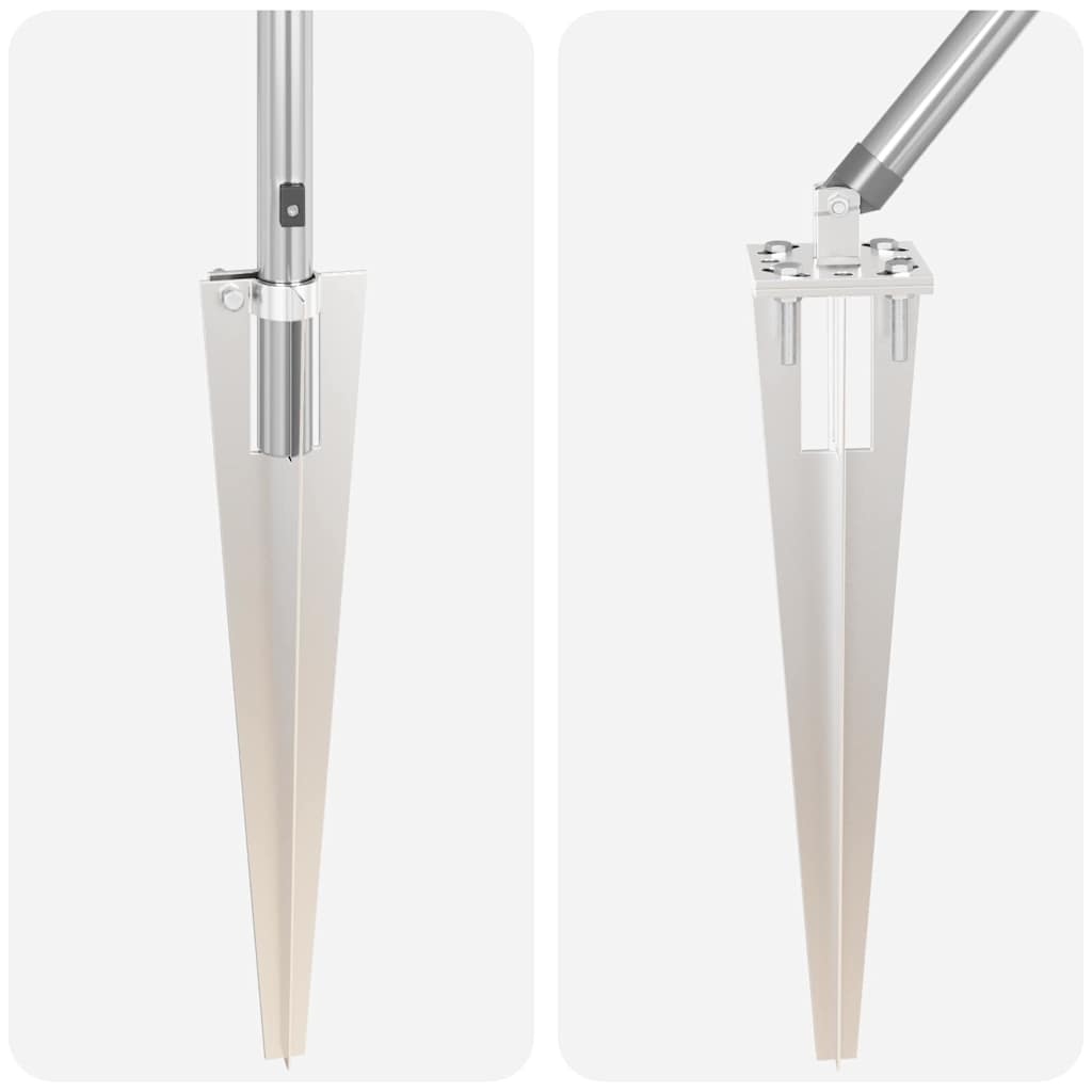 Set de piloni de împrejmuire Manual 7 pcs Argintiu Ø32mm 60 cm GartenMobel Dekor