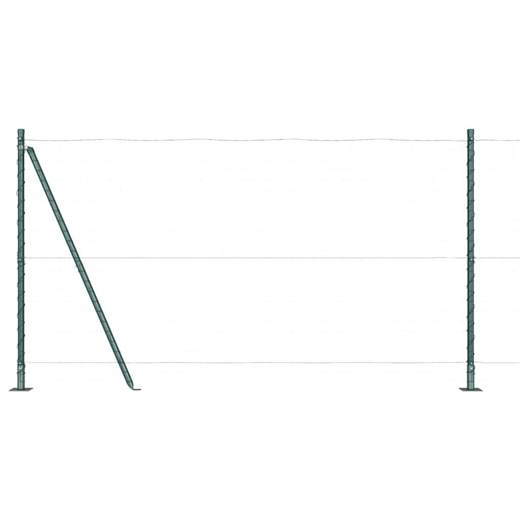 Set de posturi de gard Manual 7 pcs Verde Ø32mm 160 cm GartenMobel Dekor