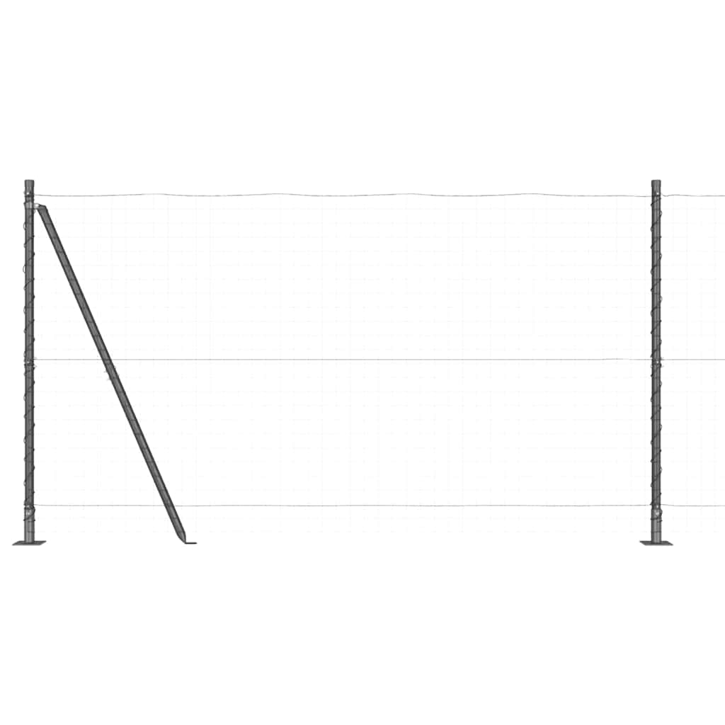 Set de stâlpi de gard 13 pcs Gri Ø32mm 160 cm Beton, metal GartenMobel Dekor