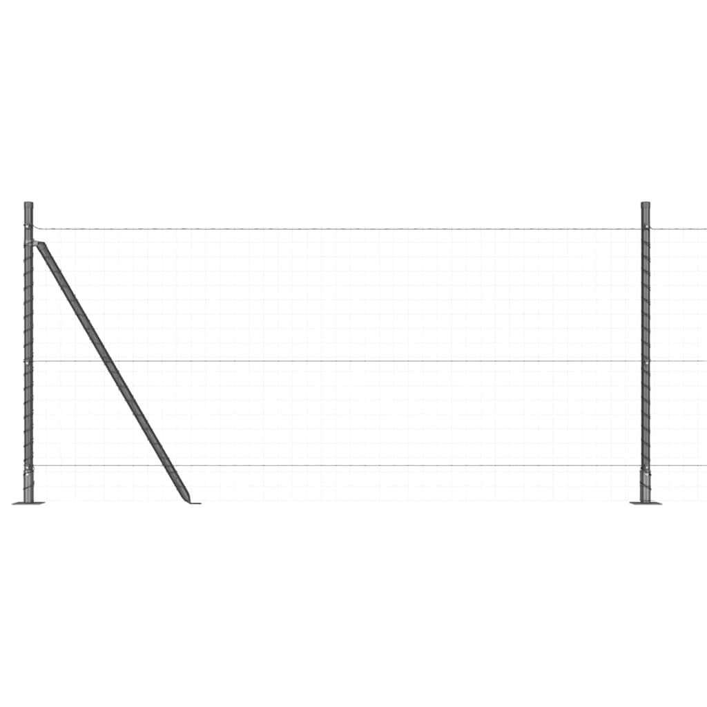 Set de stâlpi pentru gard Manual 13 pcs Gri Ø32mm 160 cm Beton GartenMobel Dekor