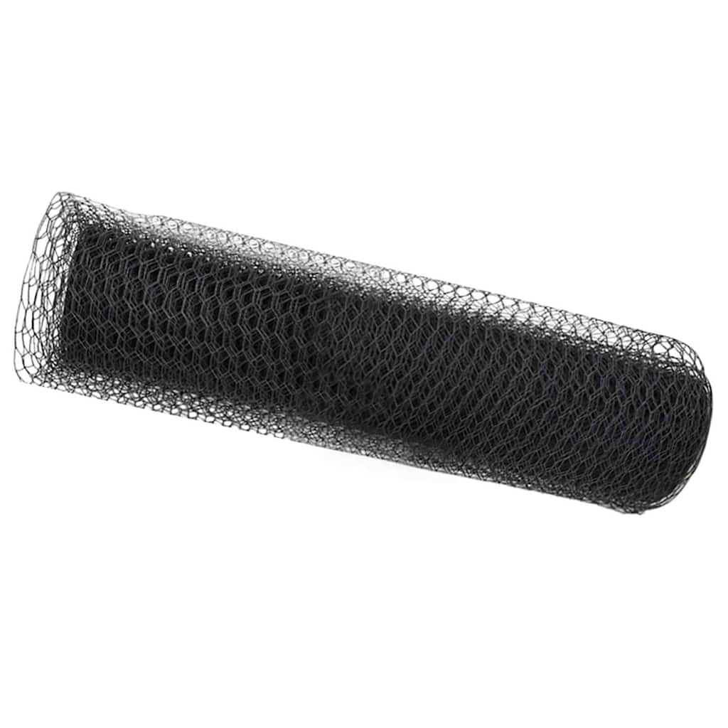 Gard Hexagonal Gri Gri 0.6 x 25 m Oțel GartenMobel Dekor
