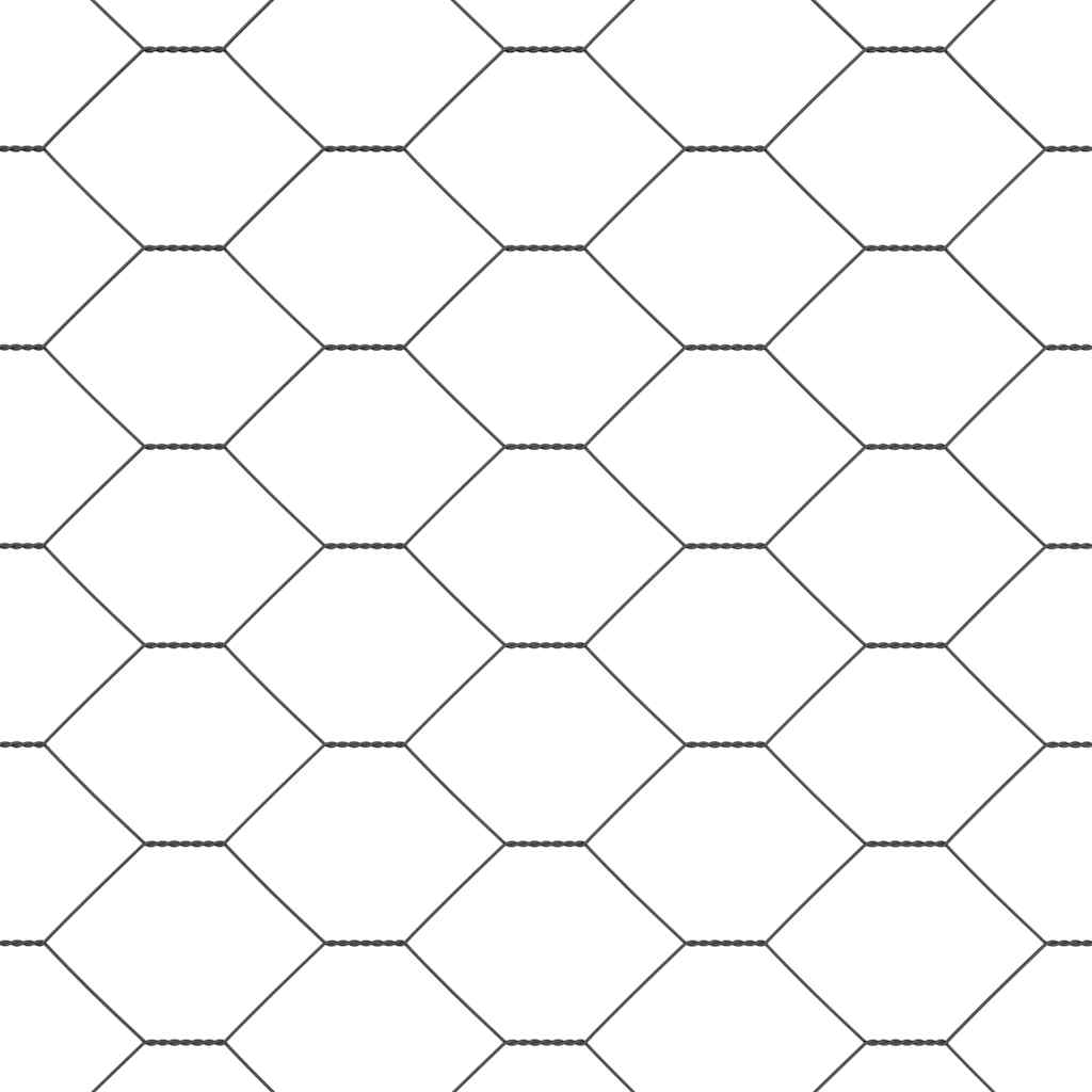 Gard Hexagonal Gri Gri 1.5 x 50 m Oțel GartenMobel Dekor