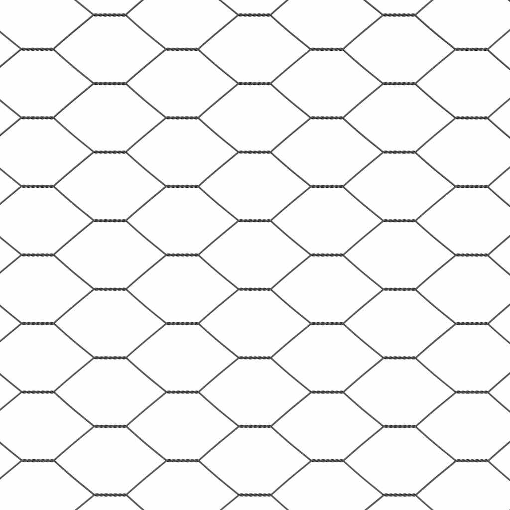 Gard Hexagonal Gri Gri 1.6 x 50 m Oțel GartenMobel Dekor