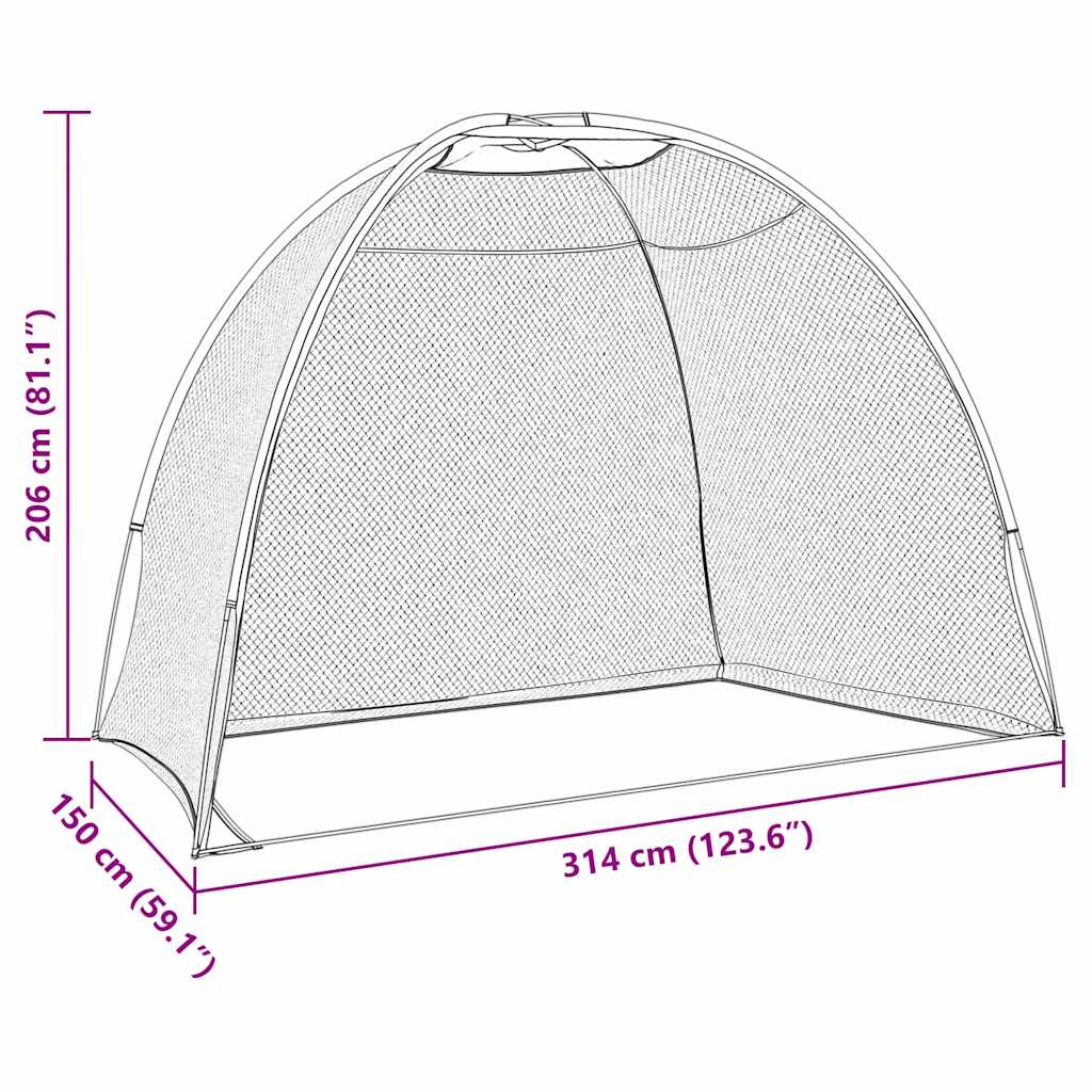 Aparate de antrenament golf Negru 314 x 150 x 206 cm Poliester GartenMobel Dekor