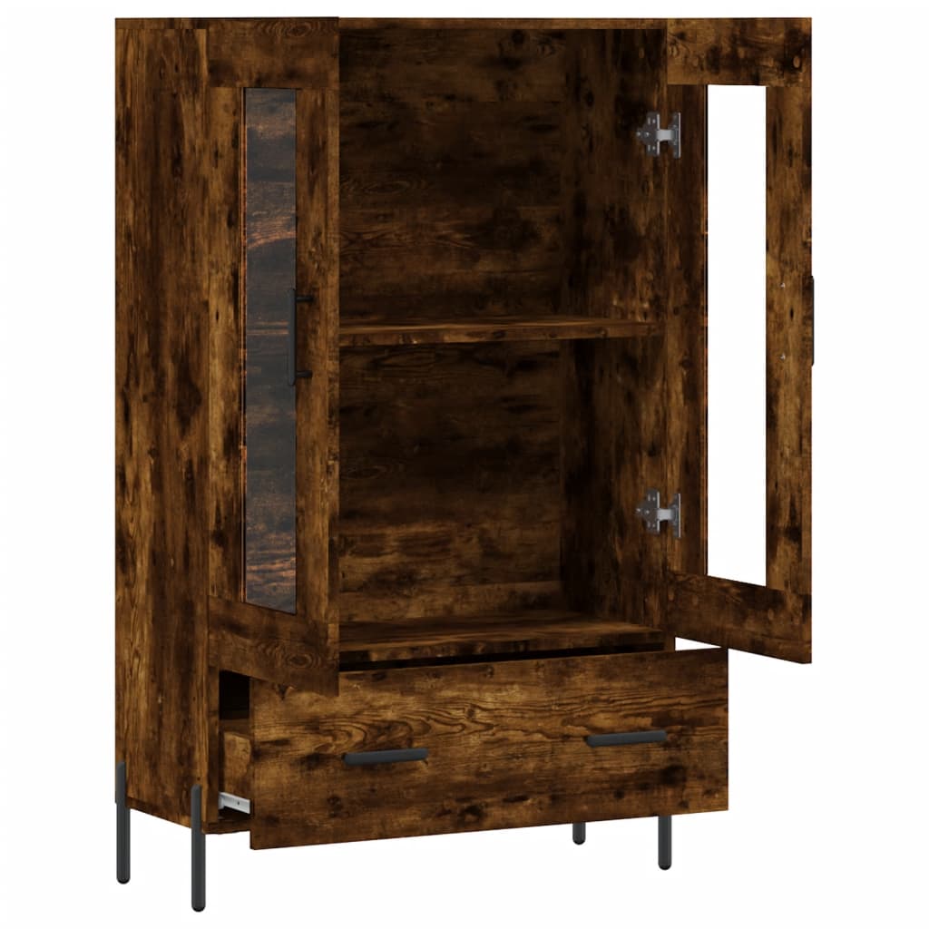 Dulap înalt, stejar afumat, 69,5x31x115 cm, lemn prelucrat GartenMobel Dekor