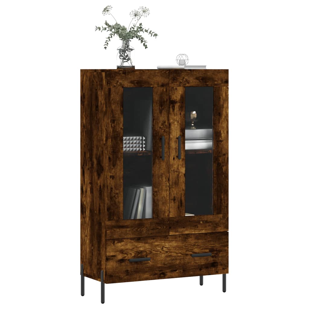 Dulap înalt, stejar afumat, 69,5x31x115 cm, lemn prelucrat GartenMobel Dekor