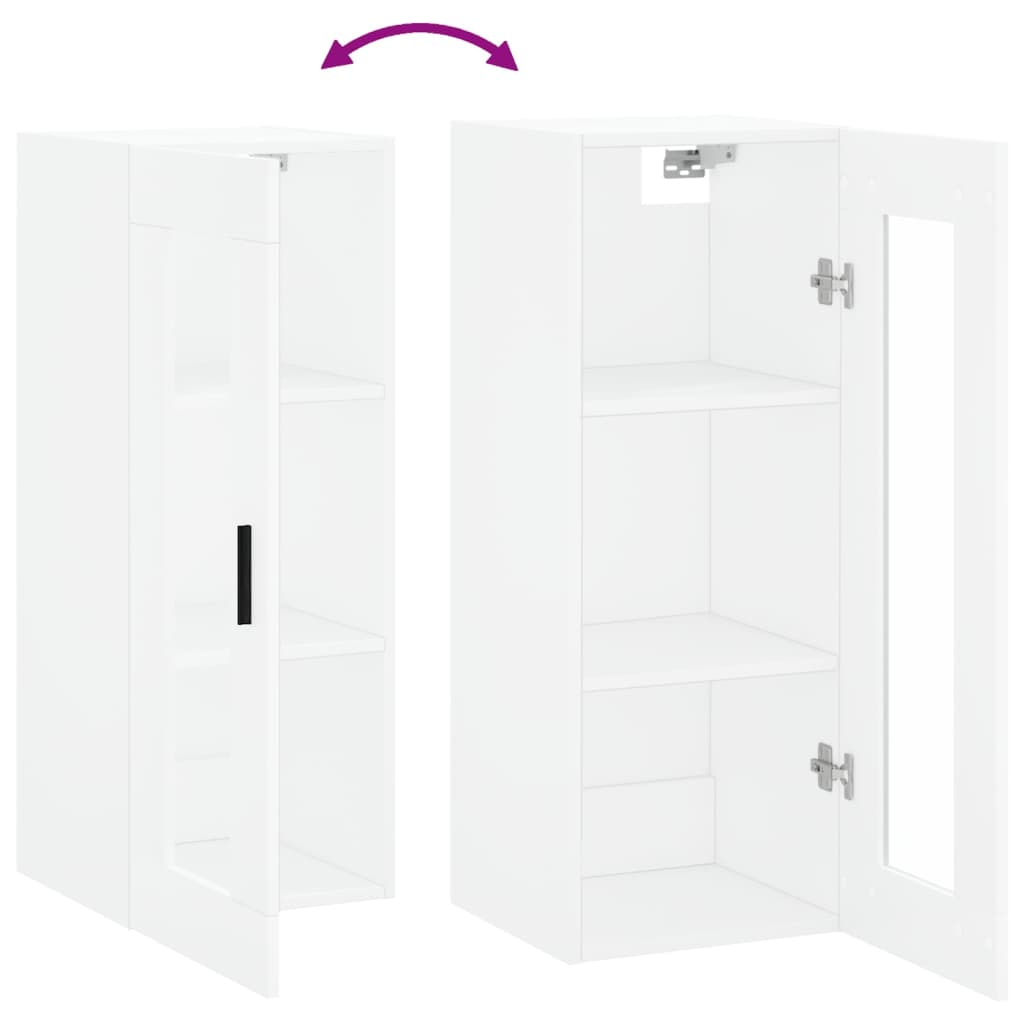 Dulap montat pe perete, alb, 34,5x34x90 cm GartenMobel Dekor