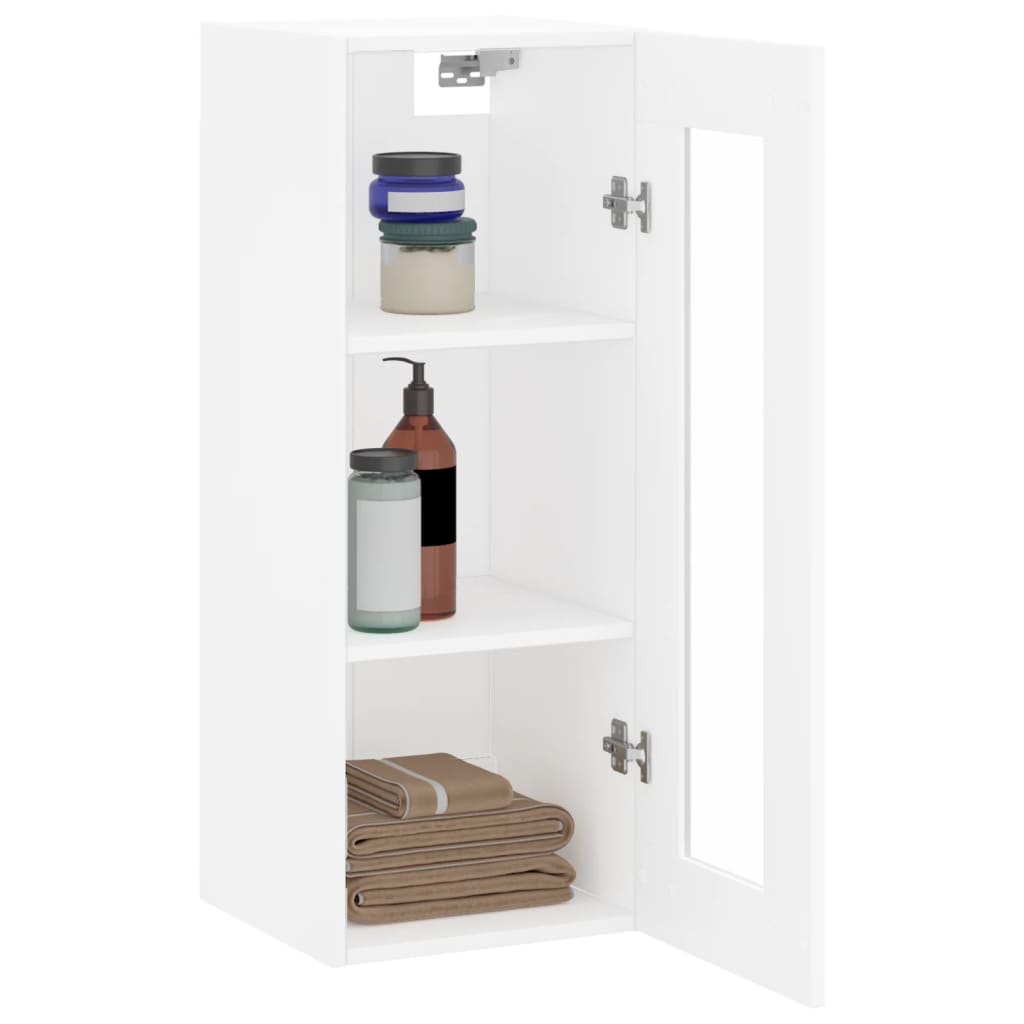 Dulap montat pe perete, alb, 34,5x34x90 cm GartenMobel Dekor