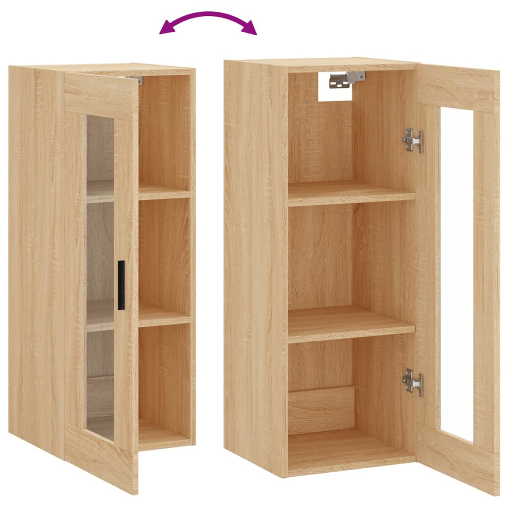 Dulap montat pe perete, stejar sonoma, 34,5x34x90 cm GartenMobel Dekor