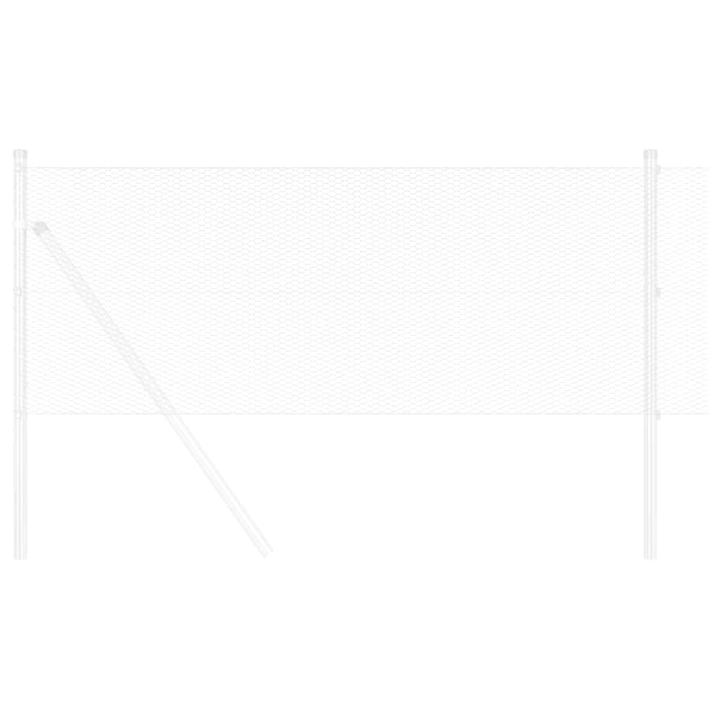 Gard Hexagonal Gri Argintiu 0.4 x 25 m Oțel galvanizat GartenMobel Dekor