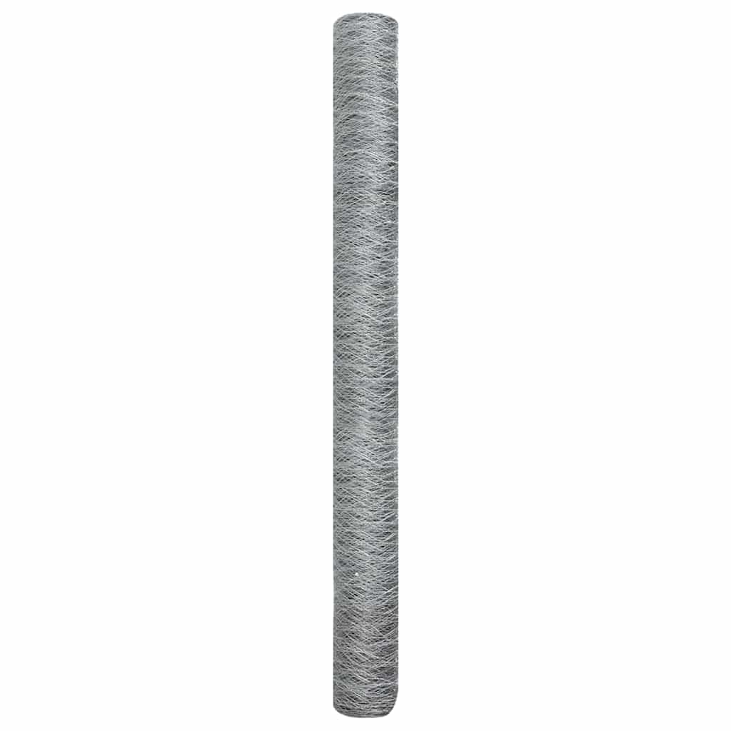 Gard Hexagonal Gri Argintiu 1.6 x 10 m Oțel galvanizat GartenMobel Dekor