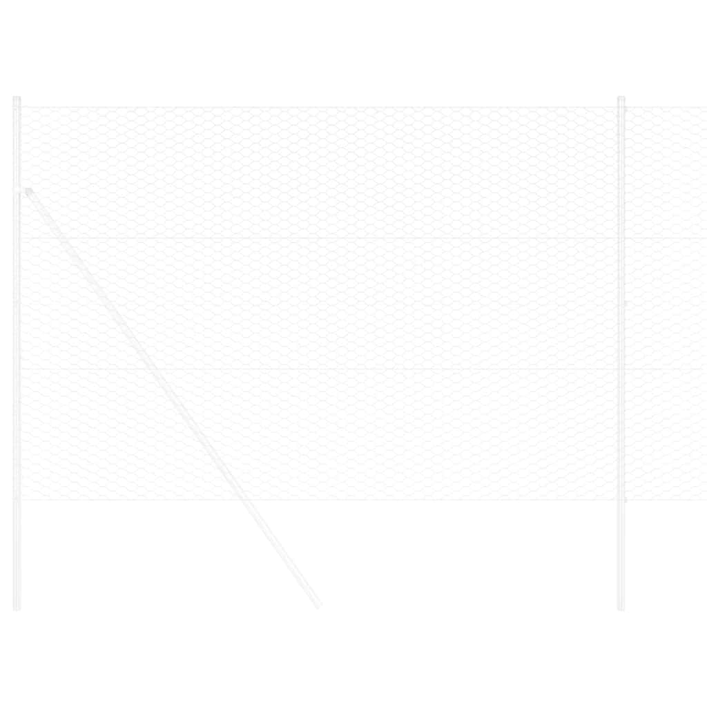 Gard Hexagonal Gri Argintiu 1.6 x 10 m Oțel galvanizat GartenMobel Dekor